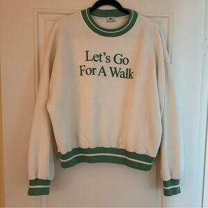 Yellow The Label Lets Go for a Walk Sweatshirt - green & white